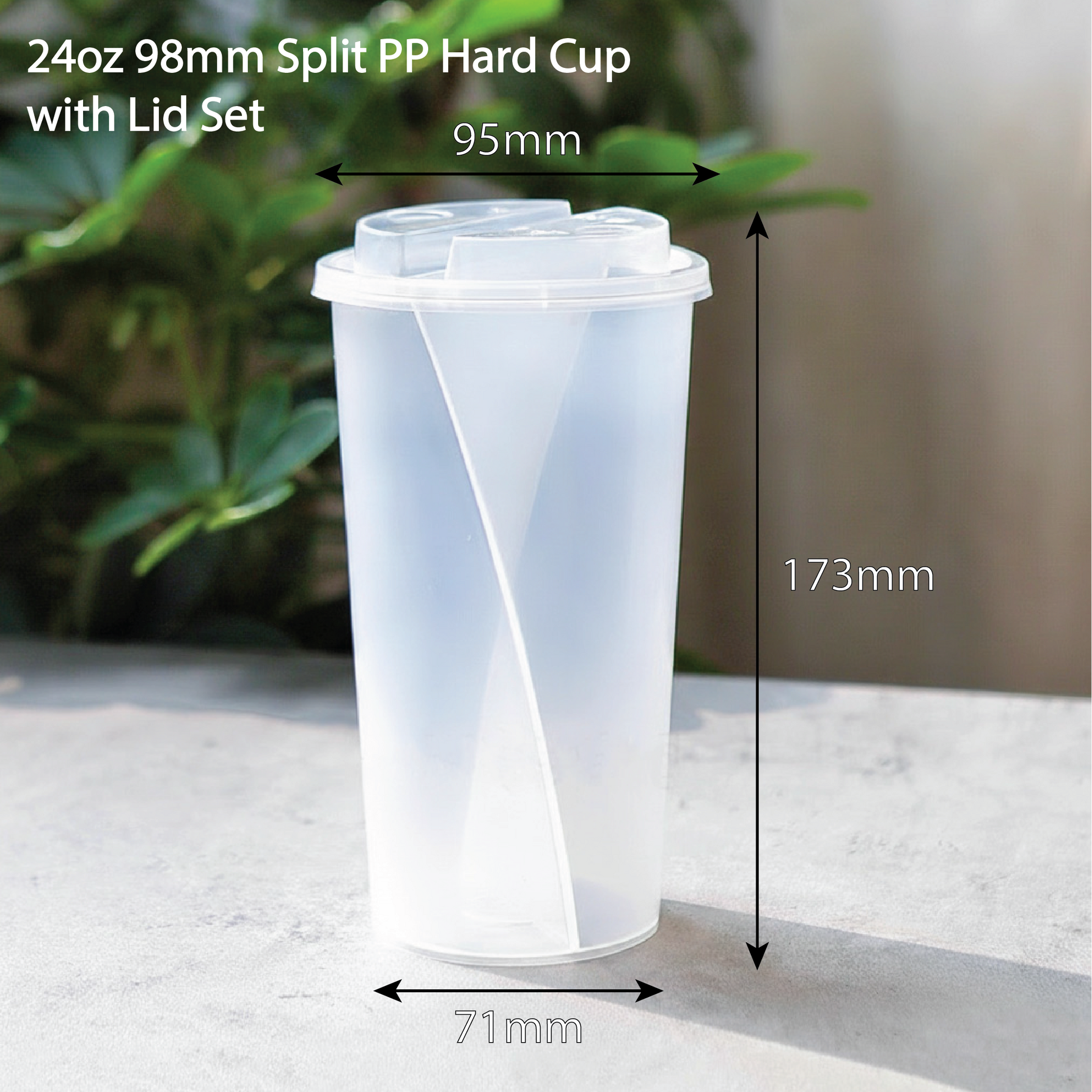 98mm Split PP Hard Cup With LID Set