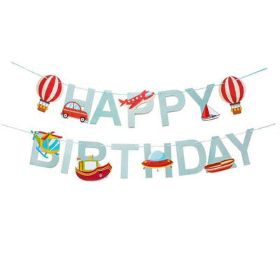 Air Land Sea Paper Birthday Banner