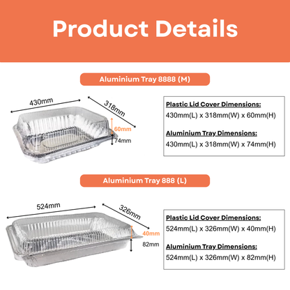 Lacy's Aluminium Tray + Lid (50pcs)
