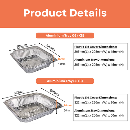 Lacy's Aluminium Tray + Lid (50pcs)