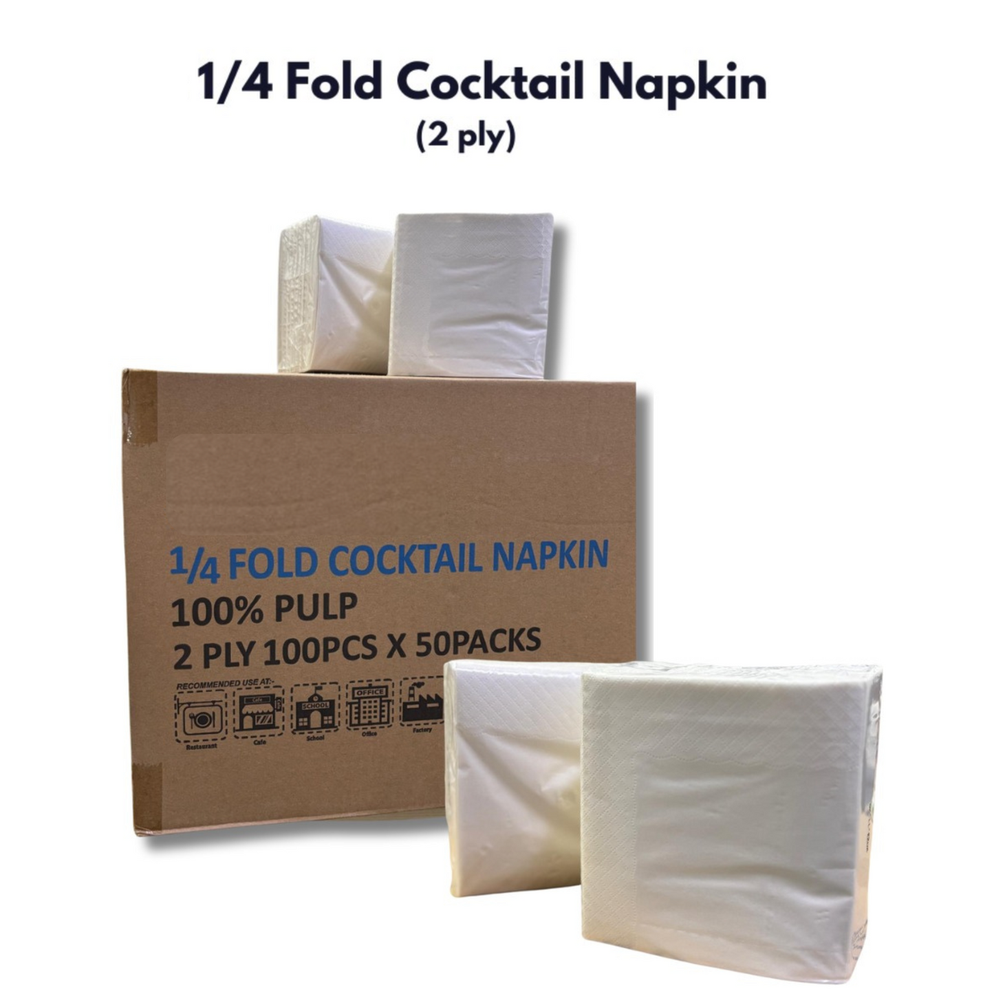 Cocktail Napkin 2PLY (100 SHEETS)