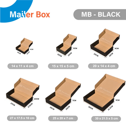 30 x 20.5 x 5cm Black Mailing Box