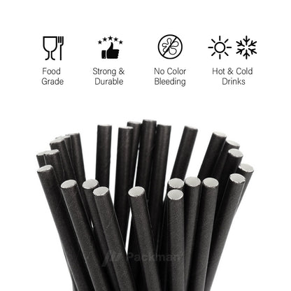 Black Paper Straw