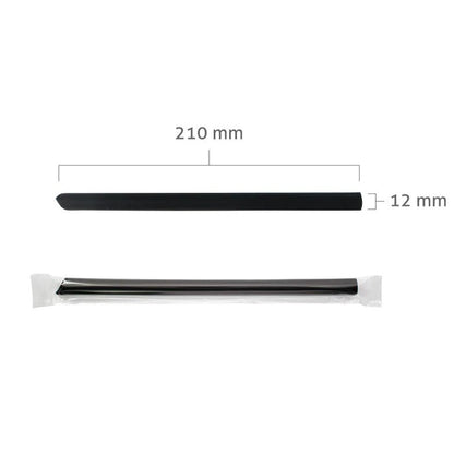 Black Plastic Straw with Sharp Edge