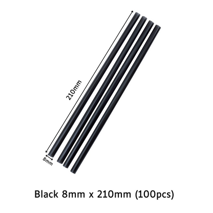 Black Straight Straw