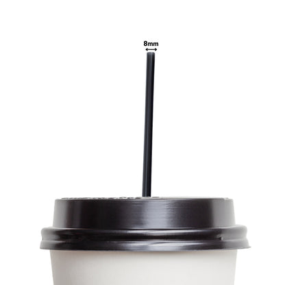 Black Straight Straw