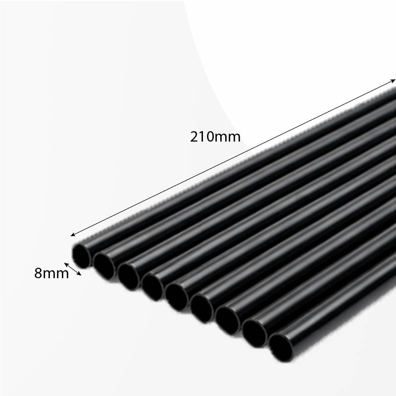 Black Straight Straw