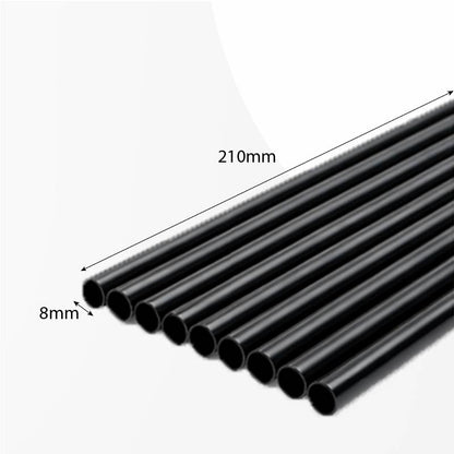 Black Straight Straw