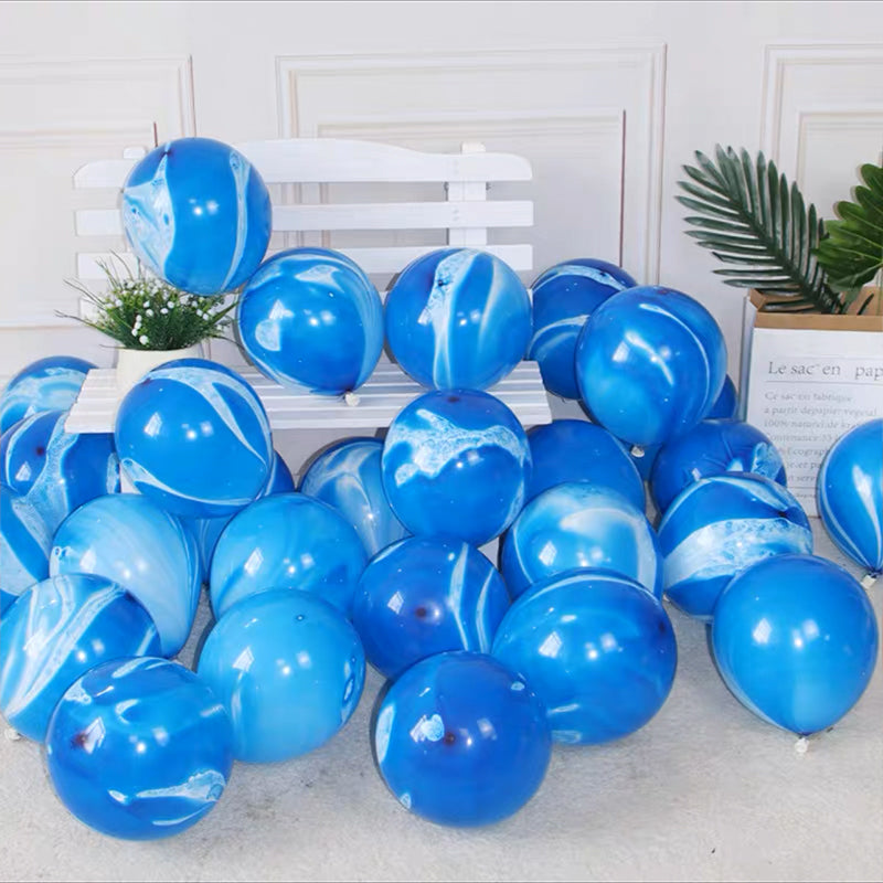 Blue Marble Balloon (10pcs)