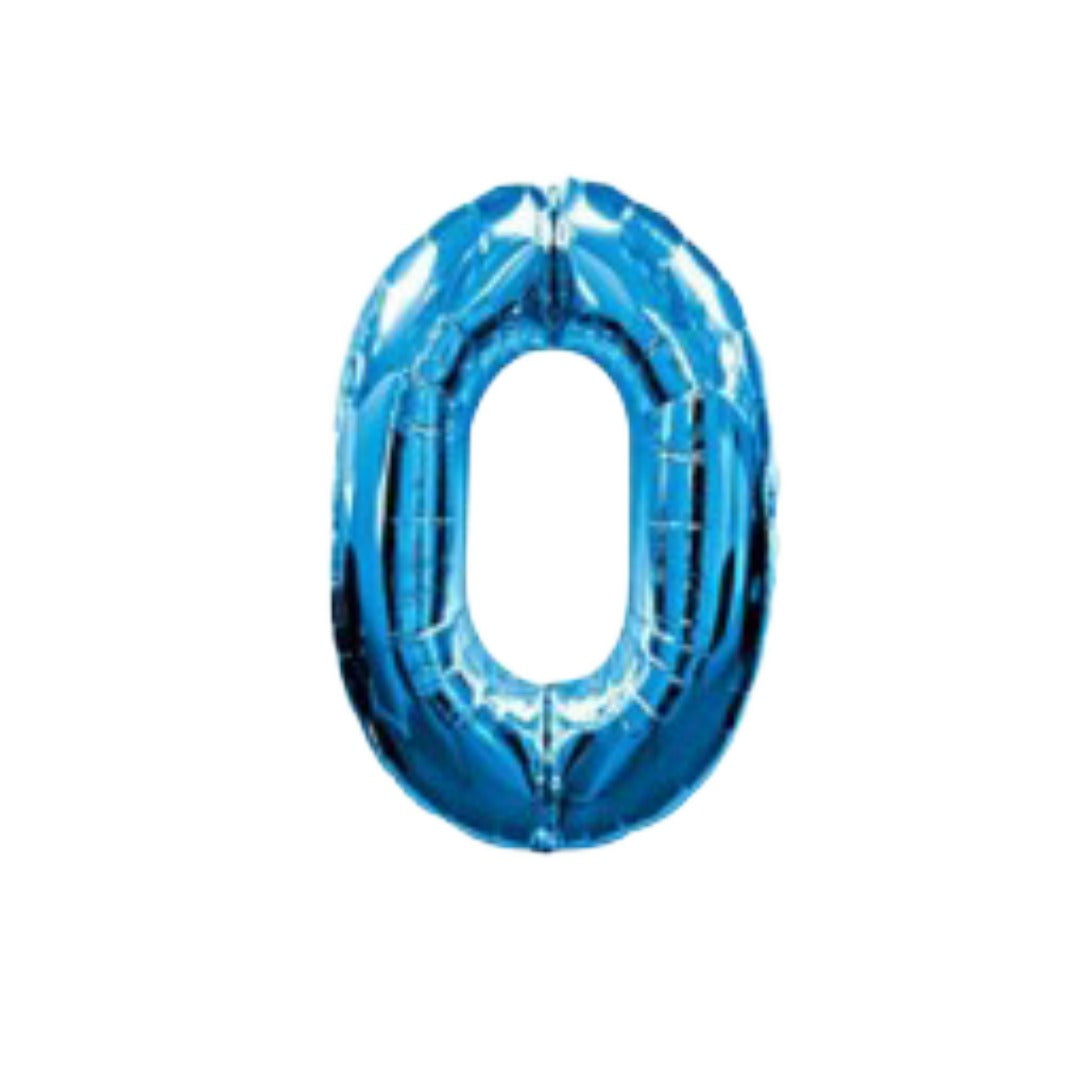 Blue Number Foil Balloon