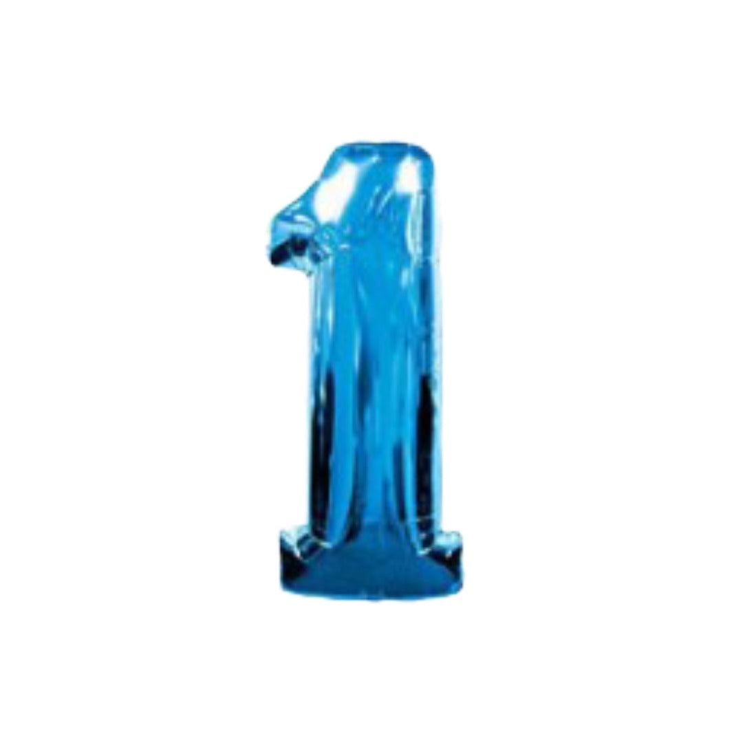 Blue Number Foil Balloon
