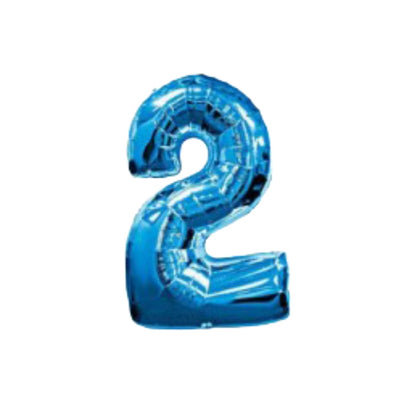 Blue Number Foil Balloon