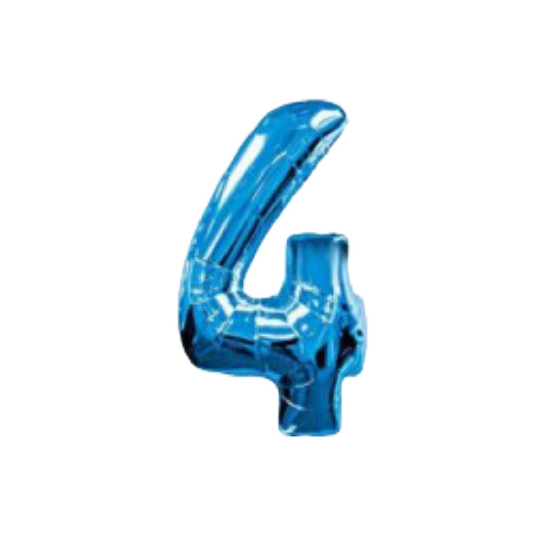 Blue Number Foil Balloon