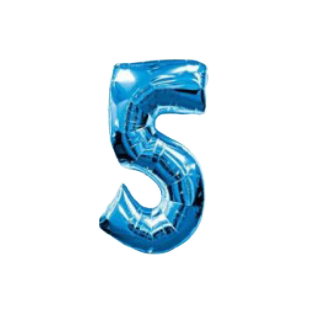 Blue Number Foil Balloon