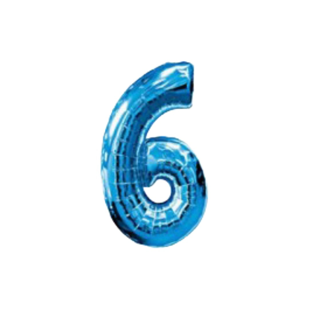Blue Number Foil Balloon
