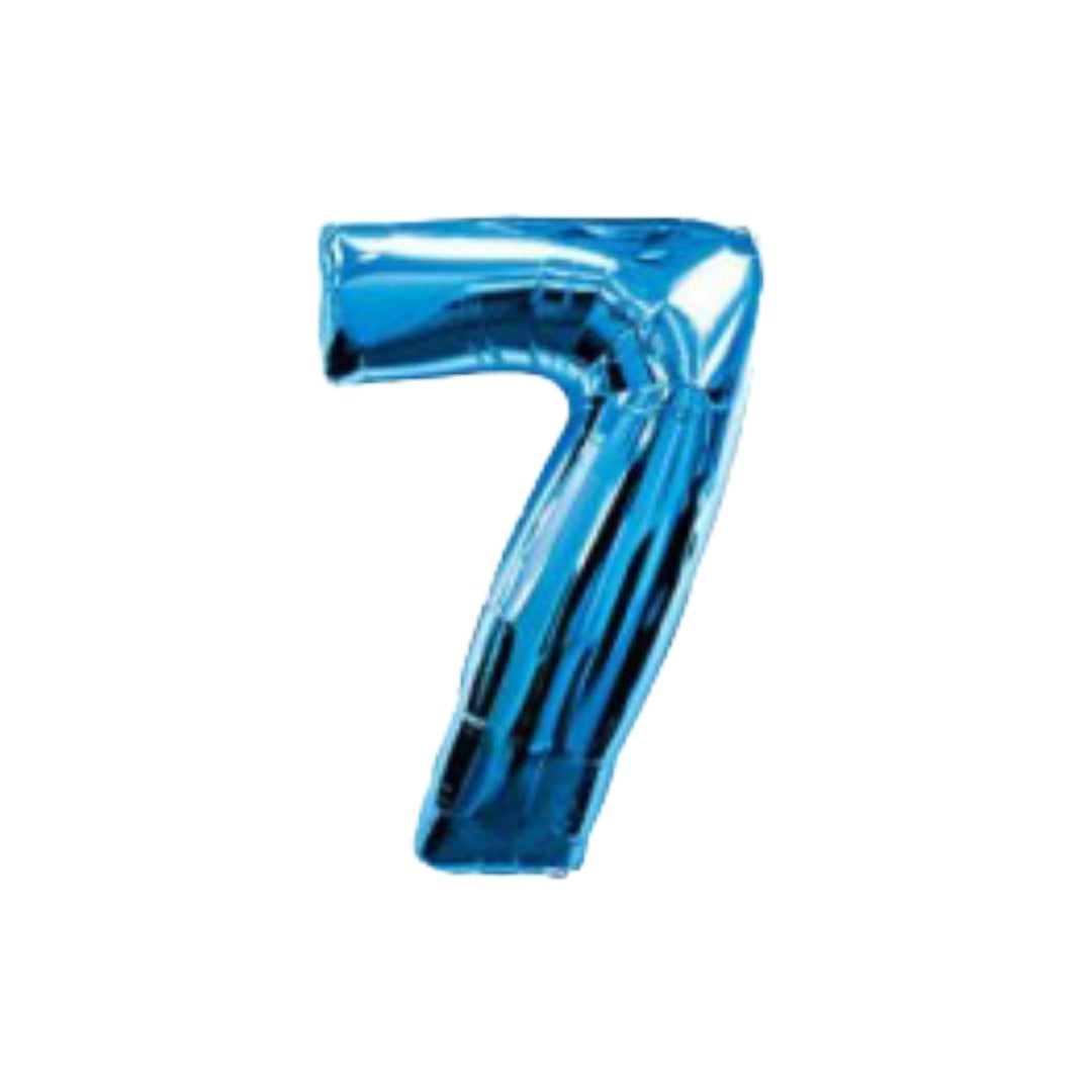 Blue Number Foil Balloon
