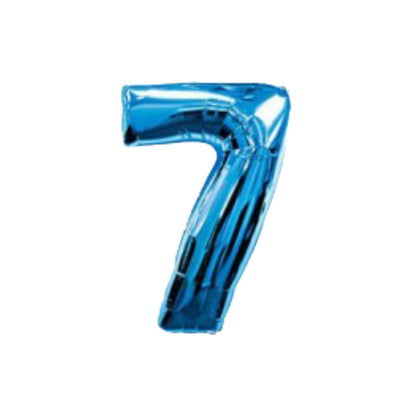 Blue Number Foil Balloon
