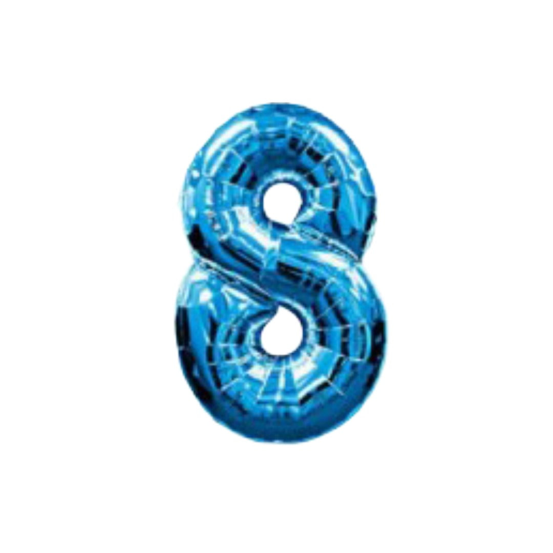 Blue Number Foil Balloon