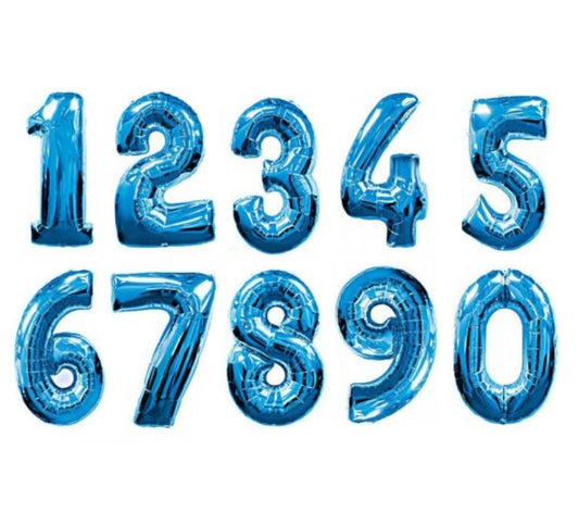 Blue Number Foil Balloon