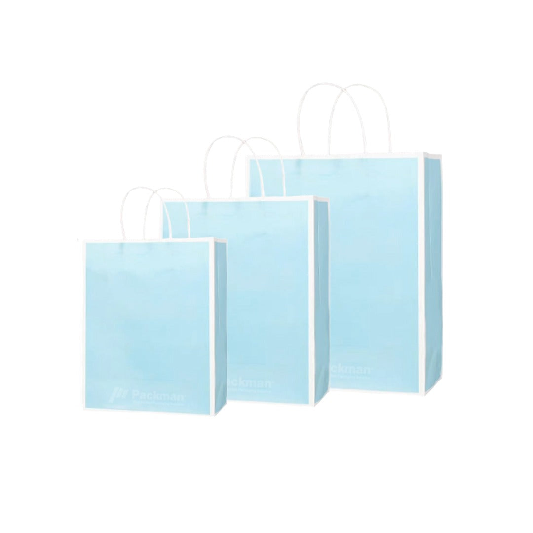 Blue with White Border Paper Bag