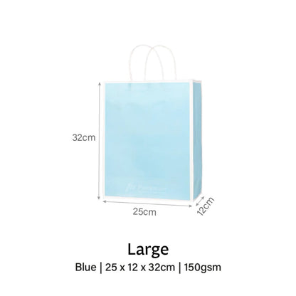 Blue with White Border Paper Bag