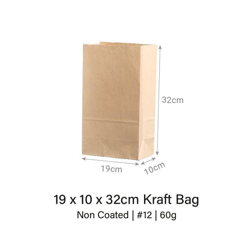 Brown / White Kraft Bag
