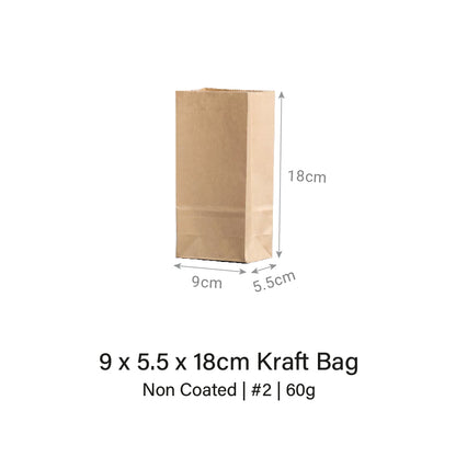 Brown / White Kraft Bag