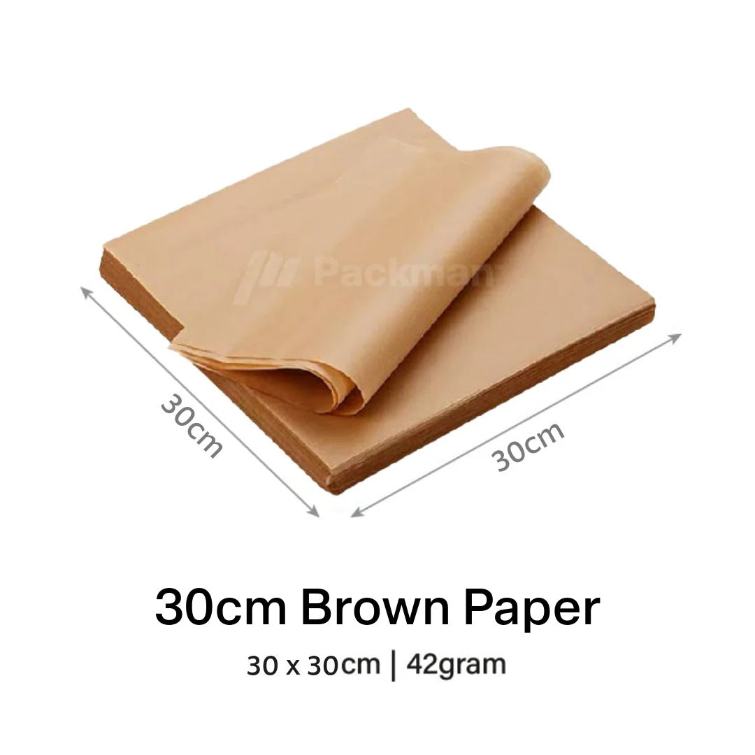 Brown Square Burger Paper