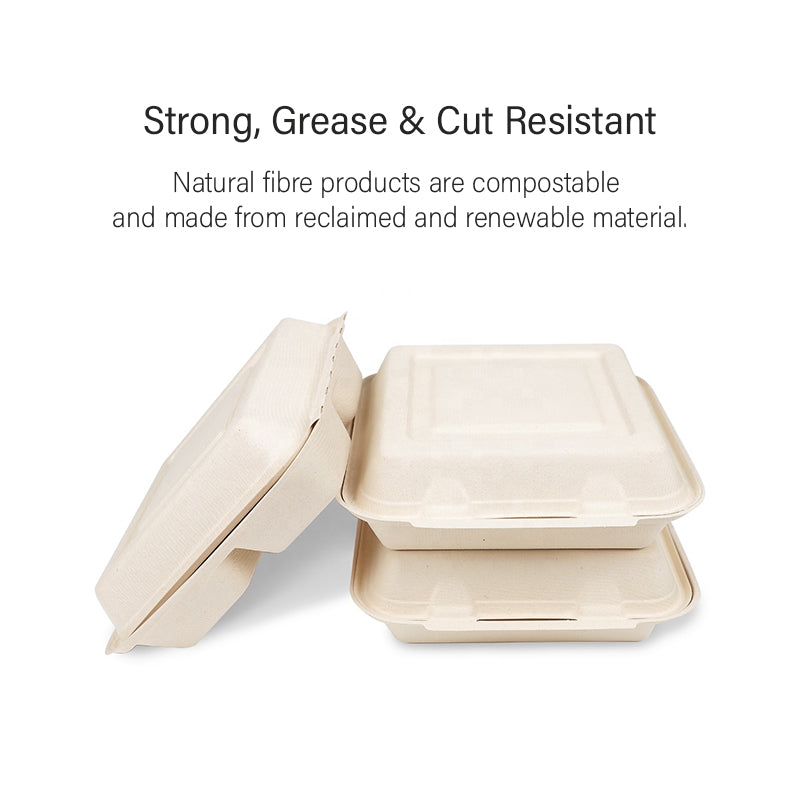 Clamshell Sugarcane Lunch Box