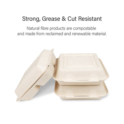 Clamshell Sugarcane Lunch Box