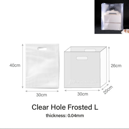 Clear Hole Frosted Carrier Bag