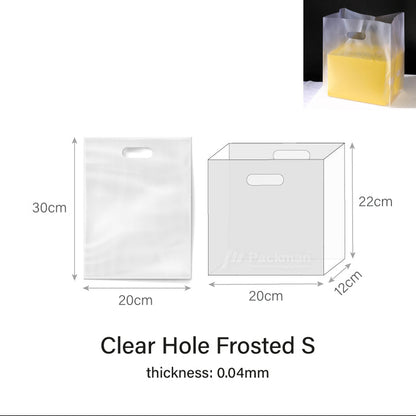 Clear Hole Frosted Carrier Bag