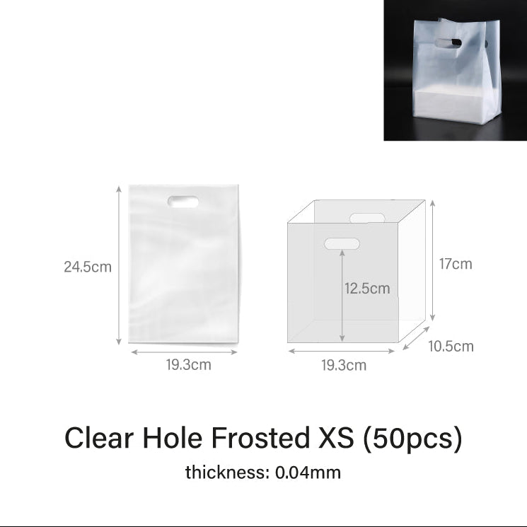 Clear Hole Frosted Carrier Bag