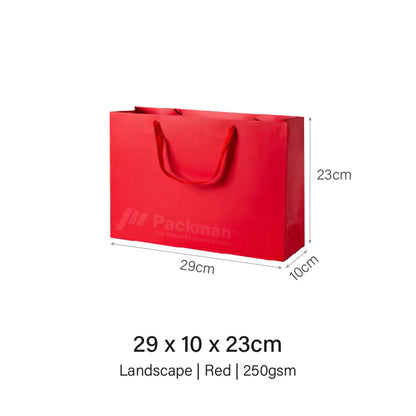 Coloured Rope Red Paper Bag