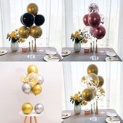 Confetti Metallic Balloon with Table Stand Set 