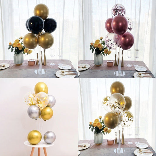 Confetti Metallic Balloon with Table Stand Set 