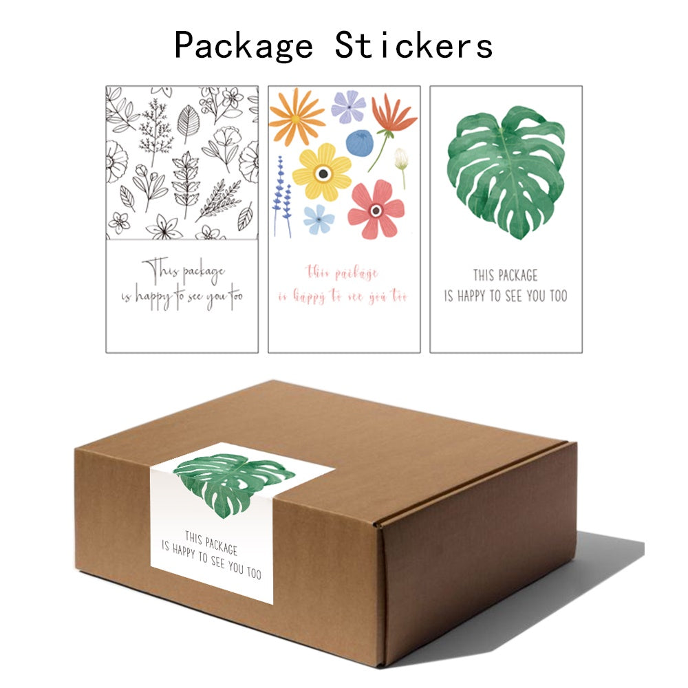 Leaves Stem Thank You Sticker