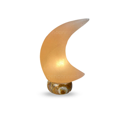 Crescent Himalayan Salt Lamp (White)