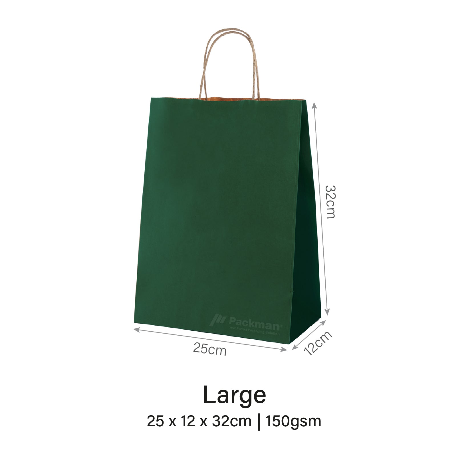 Deep Green Paper Bag