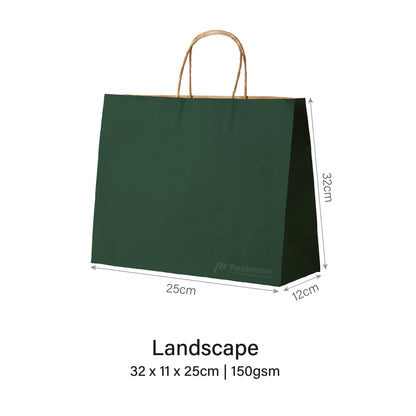 Deep Green Paper Bag