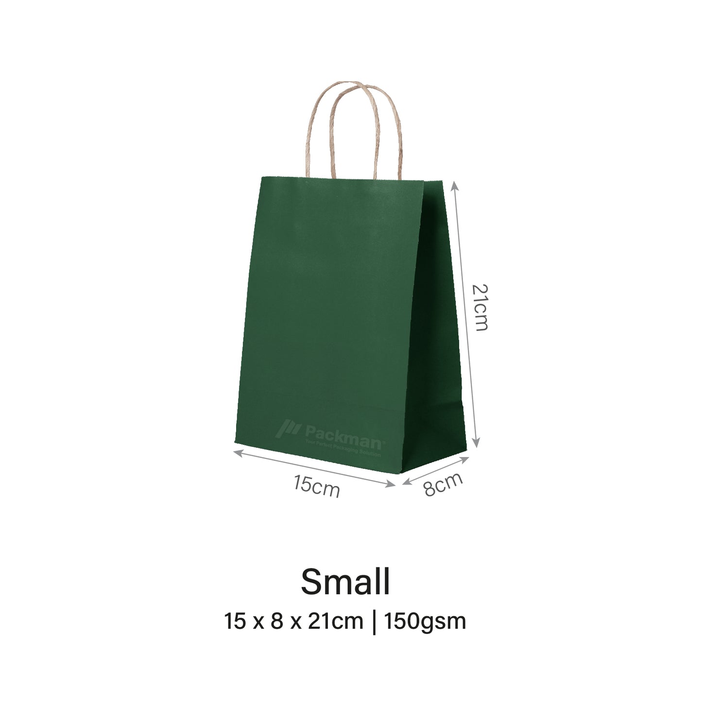 Deep Green Paper Bag