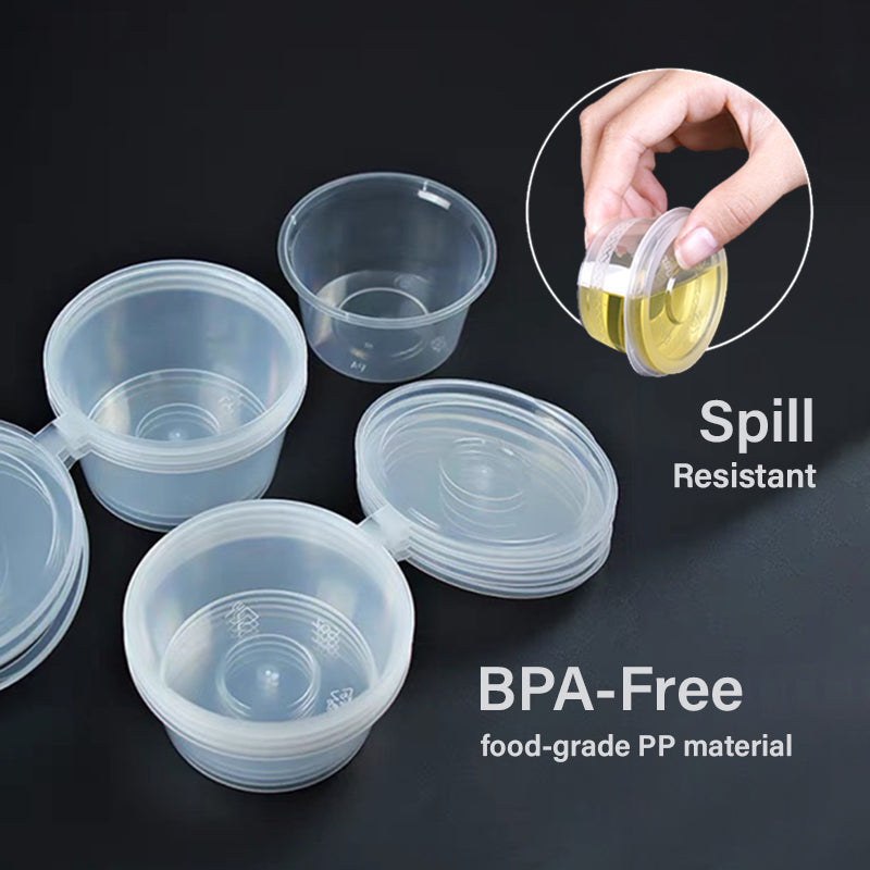3oz Plastic Sauce Cup with Lid