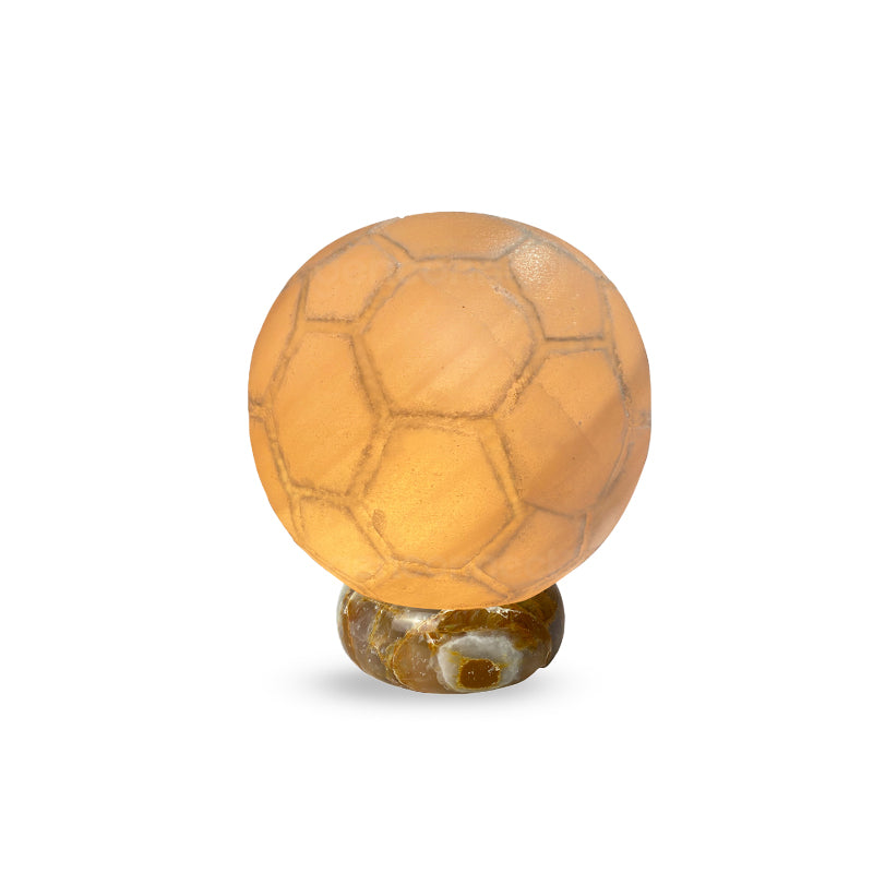 Football Himalayan Salt Lamp (White)