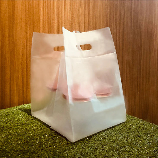 6/7' Frosted Square Carrier Bag (50pcs)