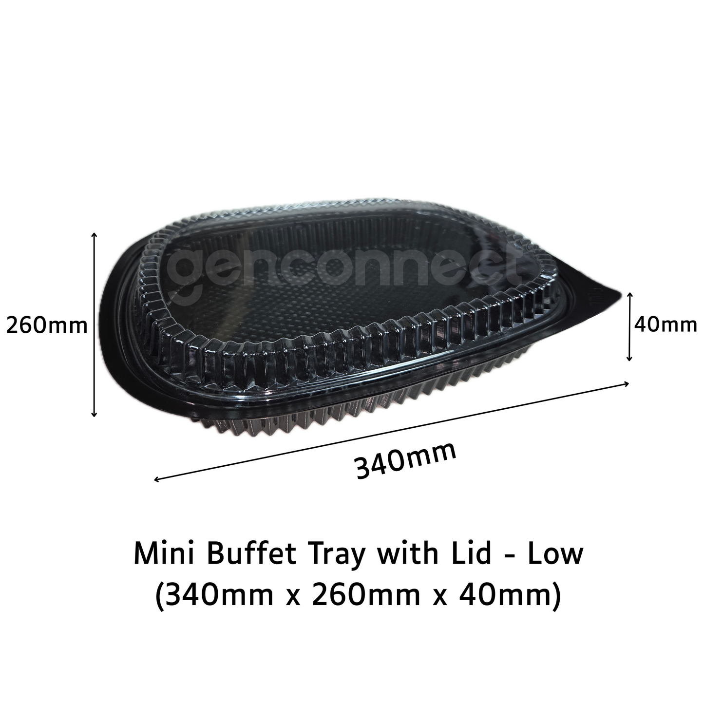 Mini Buffet Tray with Lid - Low (10pcs)