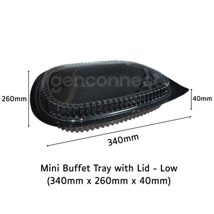 Mini Buffet Tray with Lid - Low (10pcs)