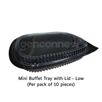 Mini Buffet Tray with Lid - Low (10pcs)