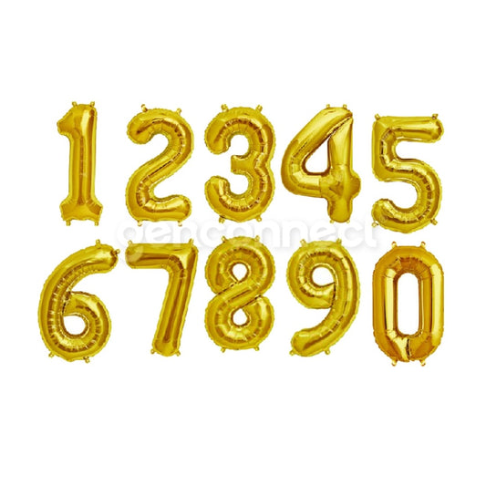 Gold Foil Number Balloon