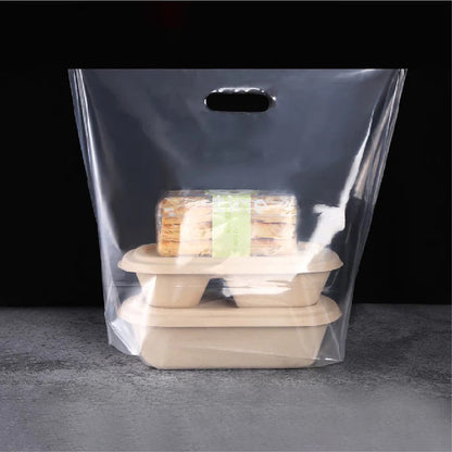 31 x 32cm Clear Hole Carrier Bag (50pcs)