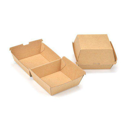 110 x 110 x 108mm Kraft Burger Box